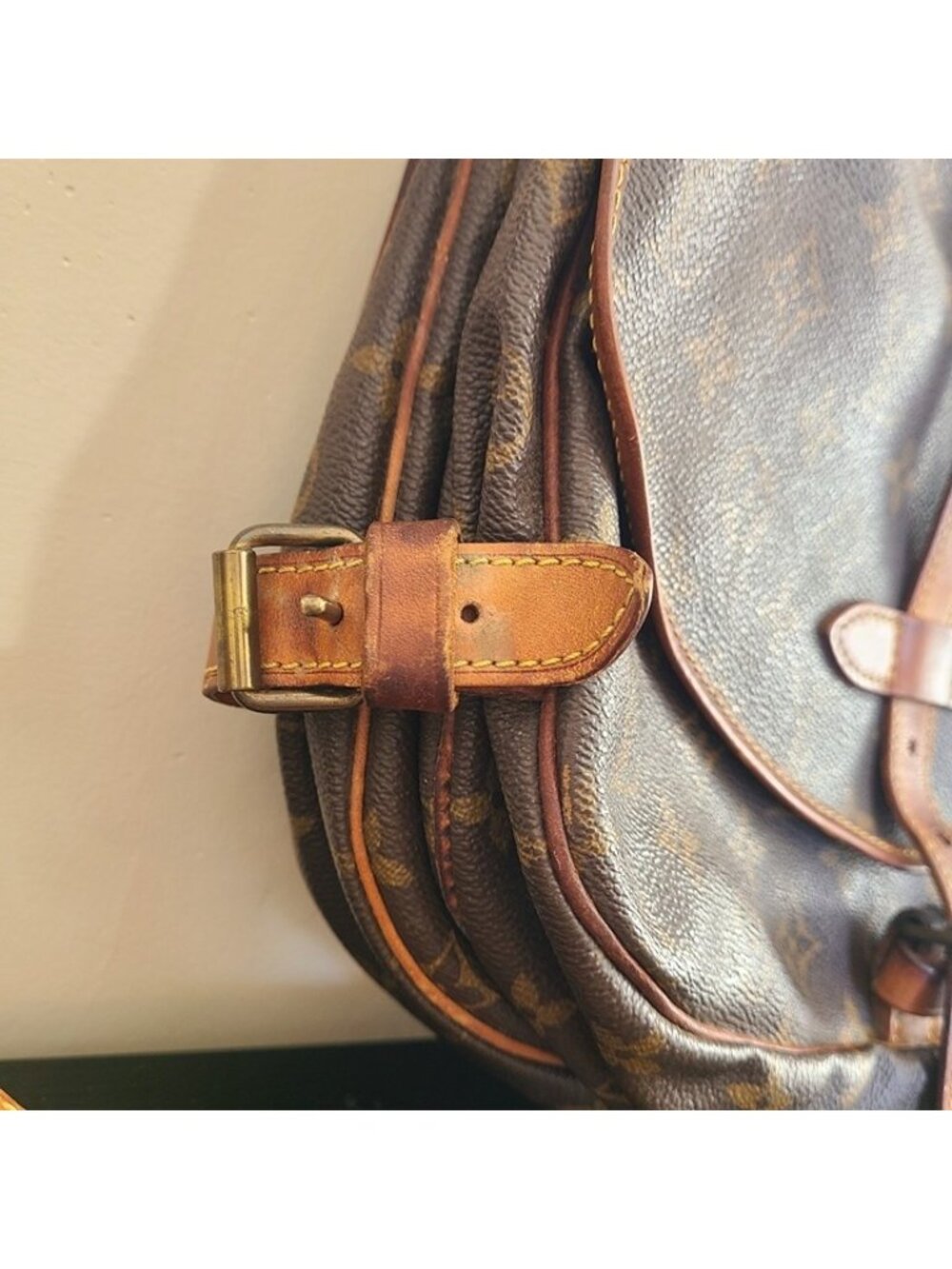 Louis Vuitton Saumur Shoulder Bag Brown Monogram Messenger Purse Authentic - Picture 7 of 12